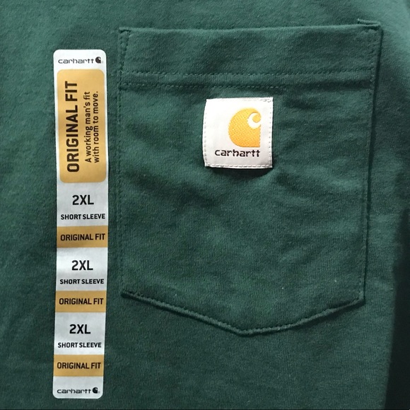 New Carhartt men’s workwear pocket ss T-shirt - Picture 4 of 12